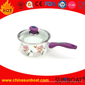 Non-Stick Cookware Enamel Milk Pot with Single Handle